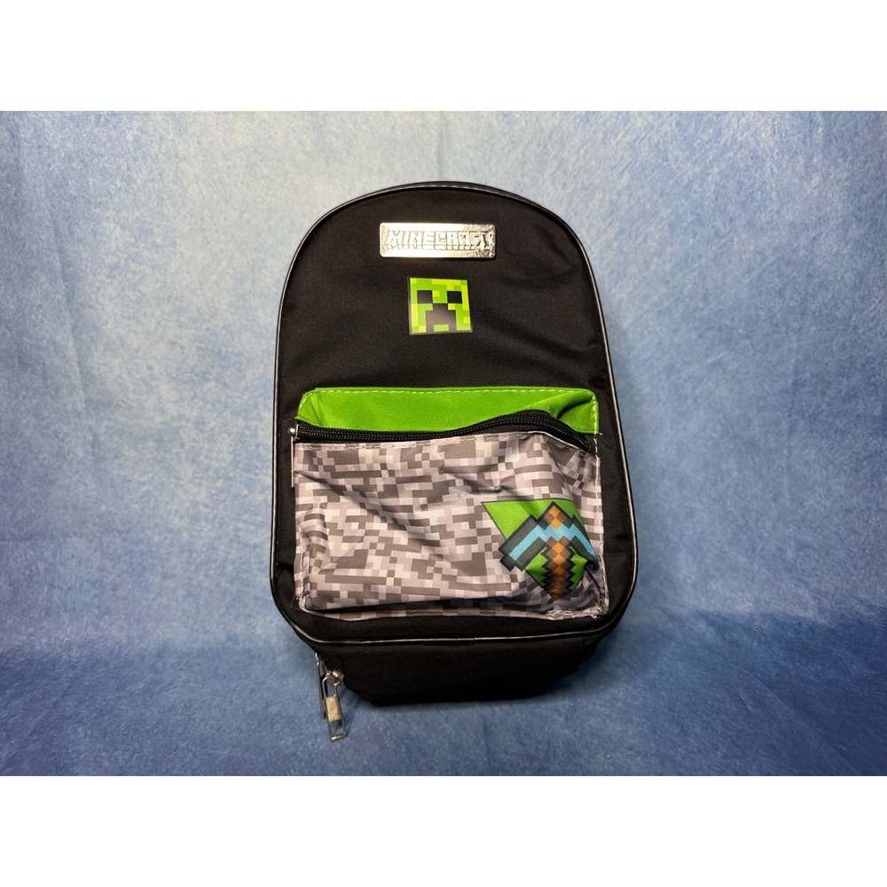 Minecraft Light Up 17" Creeper Backpack Flashing Lights TNT w/ Creeper Lunch Bag - Picture 16 of 17
